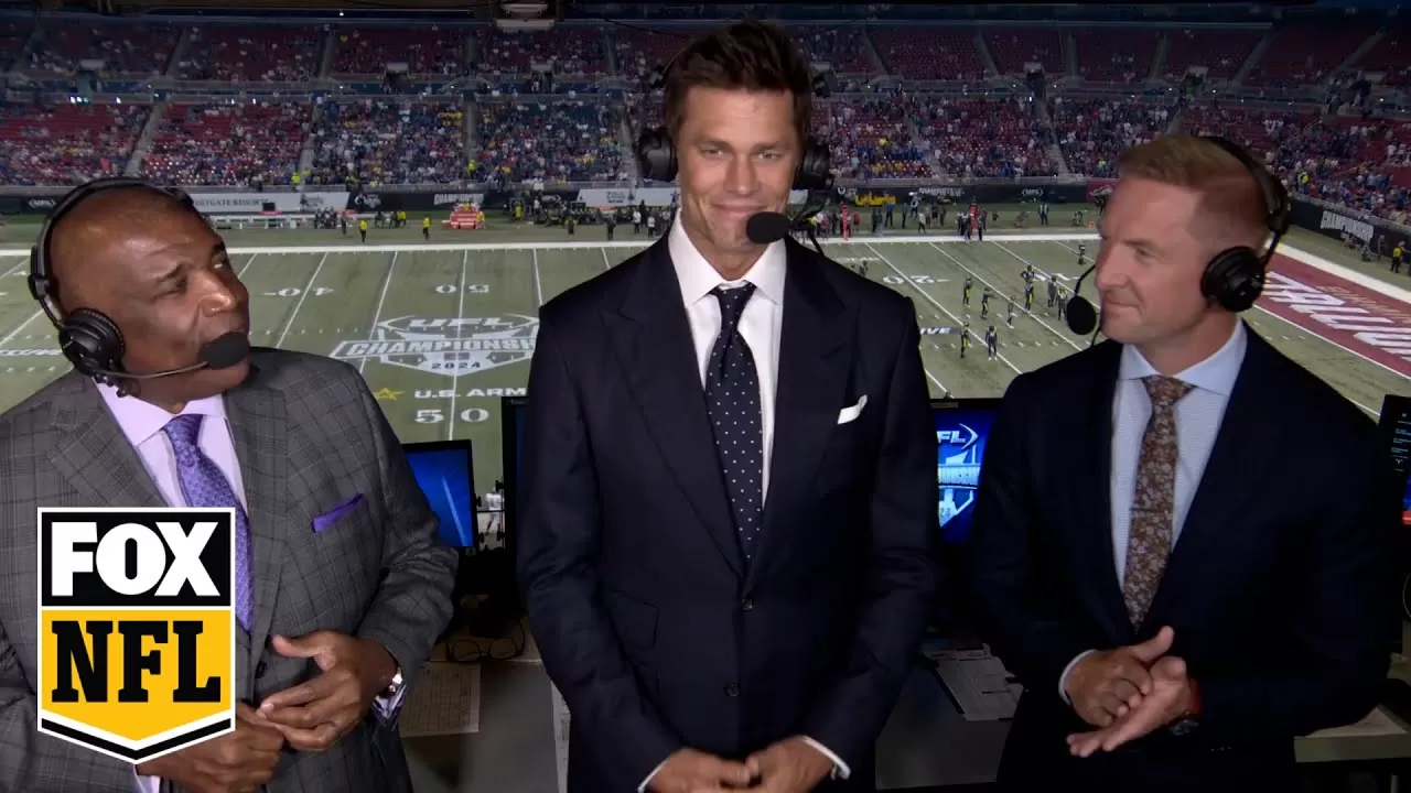 Tom Brady's best moments from his broadcast debut with FOX Sports at the  UFL Championship