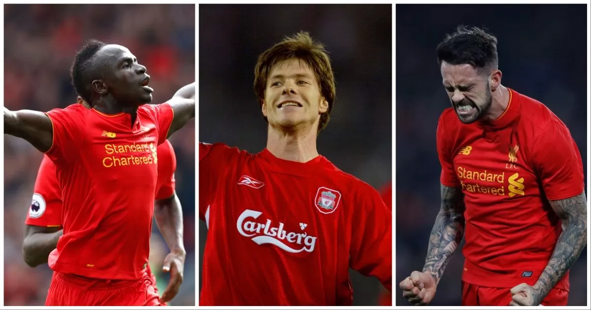 Un collage di Sadio Mane, Xabi Alonso e Danny Ings.