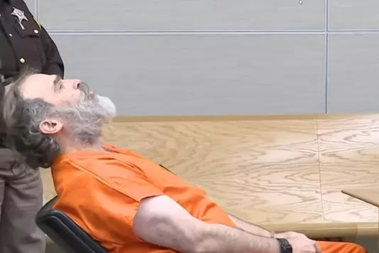 Michael Thomas Lewis, Caitlin Clark’s admitted “guilty” stalker in his first court appearance on Jan. 14, 2025. WTHR