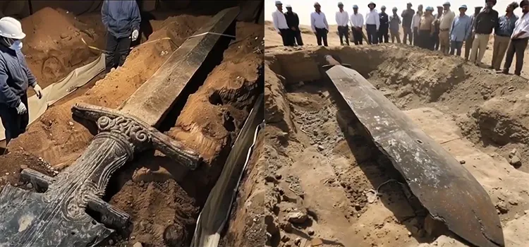 Are the photos showing giant swords real? - Confirmation