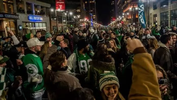 Driver slams vehicle into crowd celebrating after Philadelphia Eagles' win  over Commanders