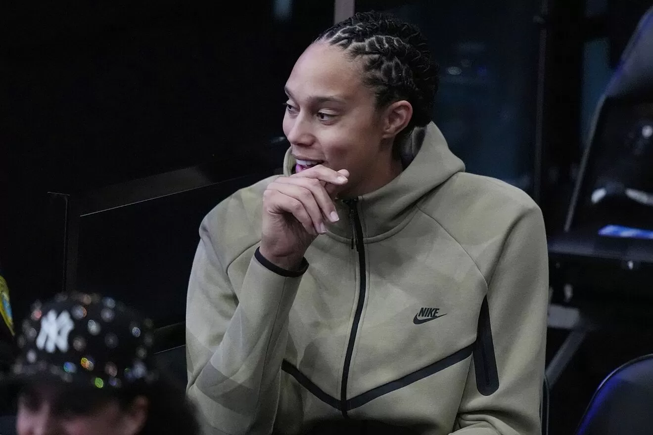 Brittney Griner watches the second half of the inaugura Unrivaled...