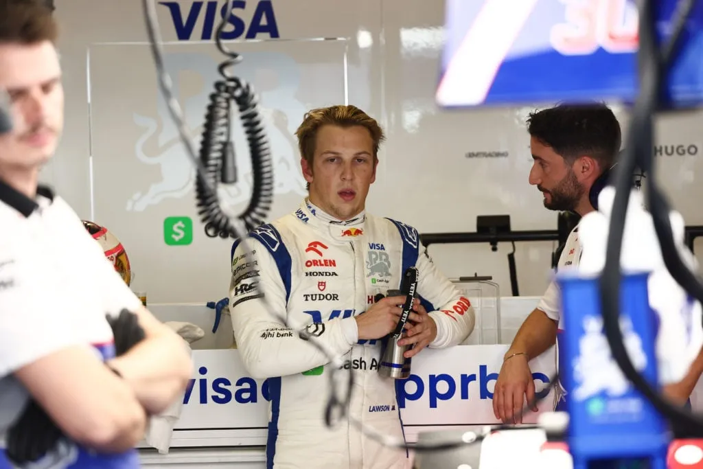 Liam Lawson of RB during Formula 1 post-season testing at the Yas Marina Circuit in Abu Dhabi, United Arab Emirates on December 10, 2024.