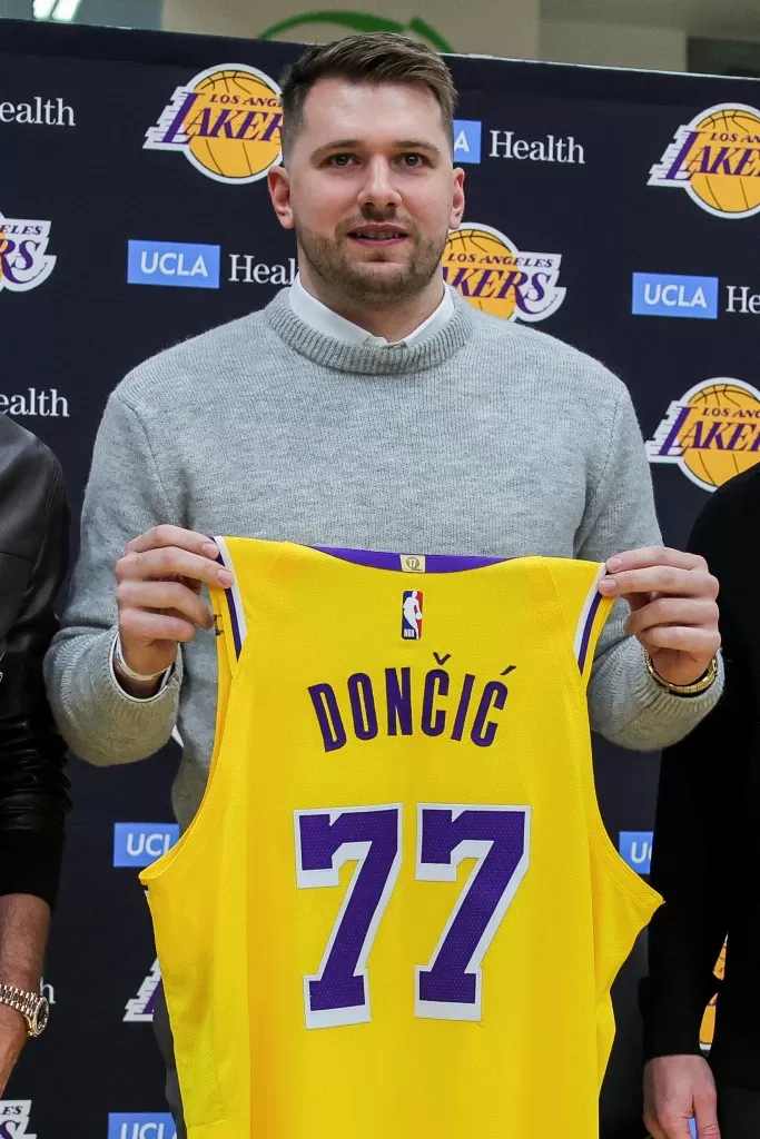 Luka Doncic is officially a member of the Lakers.