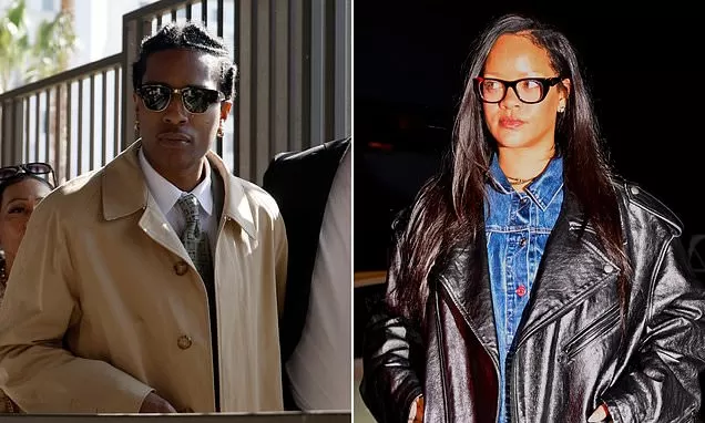 El viaje de Rihanna a la corte de Los Ángeles para apoyar a A$AP Rocky, quien enfrenta 24 años de prisión | Daily Mail Online