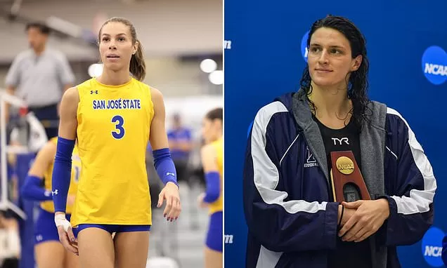 Trans swimmer Lia Thomas reacts to criticism facing San Jose State  volleyball star Blaire Fleming | Daily Mail Online