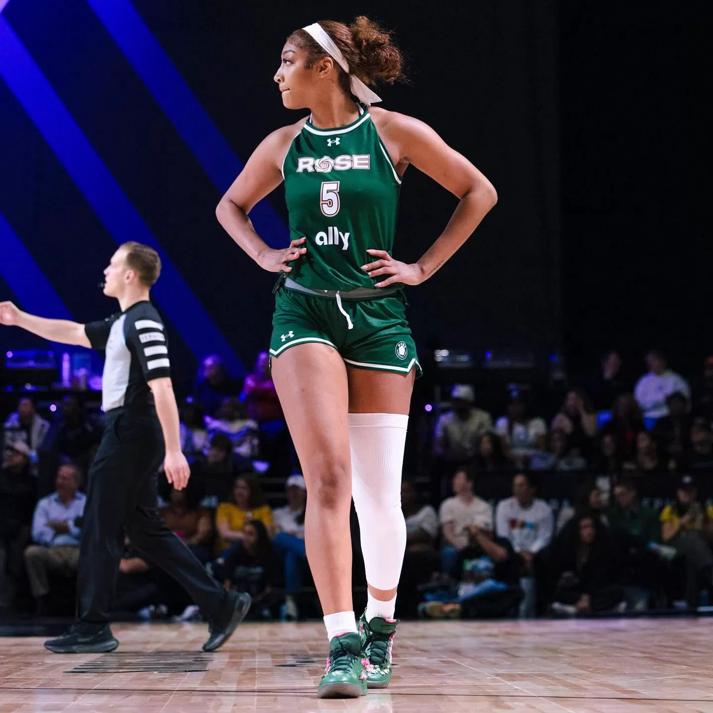 WNBA star Angel Reese flexes Unrivaled uni fit with 4-letter giddiness