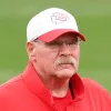 Head coach Andy Reid of the Kansas City Chiefs looks on during a practice ahead of Super Bowl LIX at Tulane University’s Yulman Stadium on on February 06, 2025 in New Orleans, Louisiana.