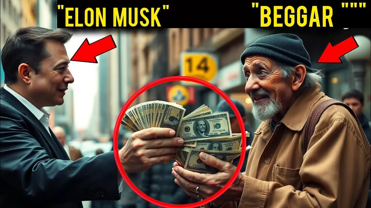 Elon Musk Gifts $1 Million to a Beggar" - YouTube