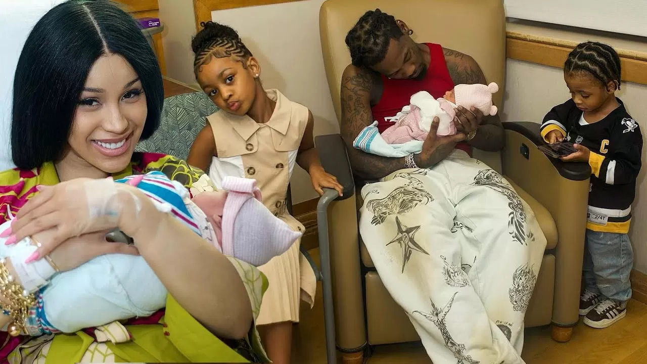 Cardi B Gives BIRTH! Rapper Shares Look at Baby No. 3 With Kulture and Wave  - YouTube