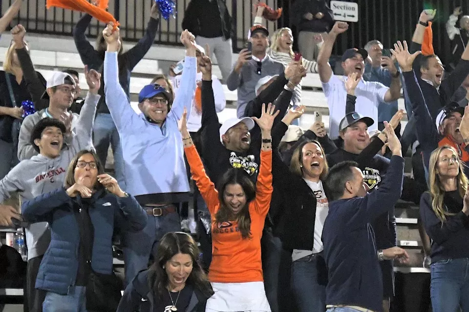 Tiger Woods cheers on daughter Sam during Benjamin's girls soccer state championship on Mar. 1, 2025.