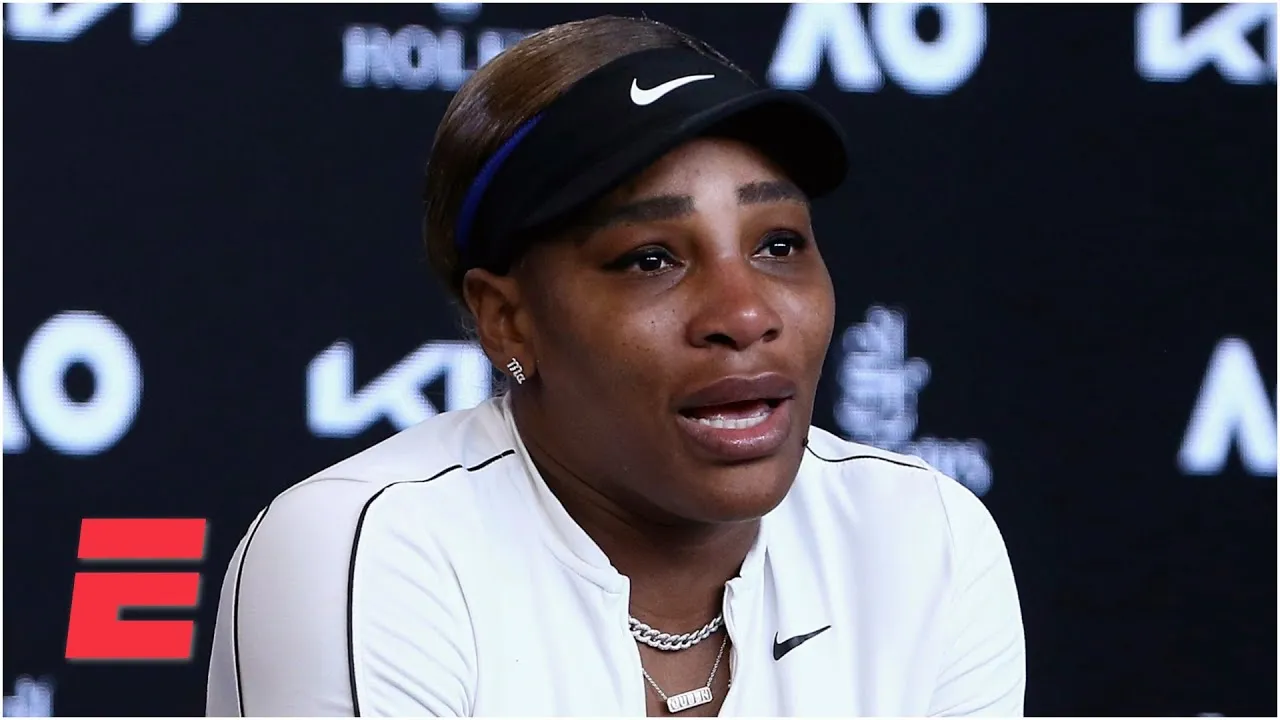 Serena Williams, émue lorsqu'on l'interroge sur son avenir, se retire | Open d'Australie 2021 - YouTube