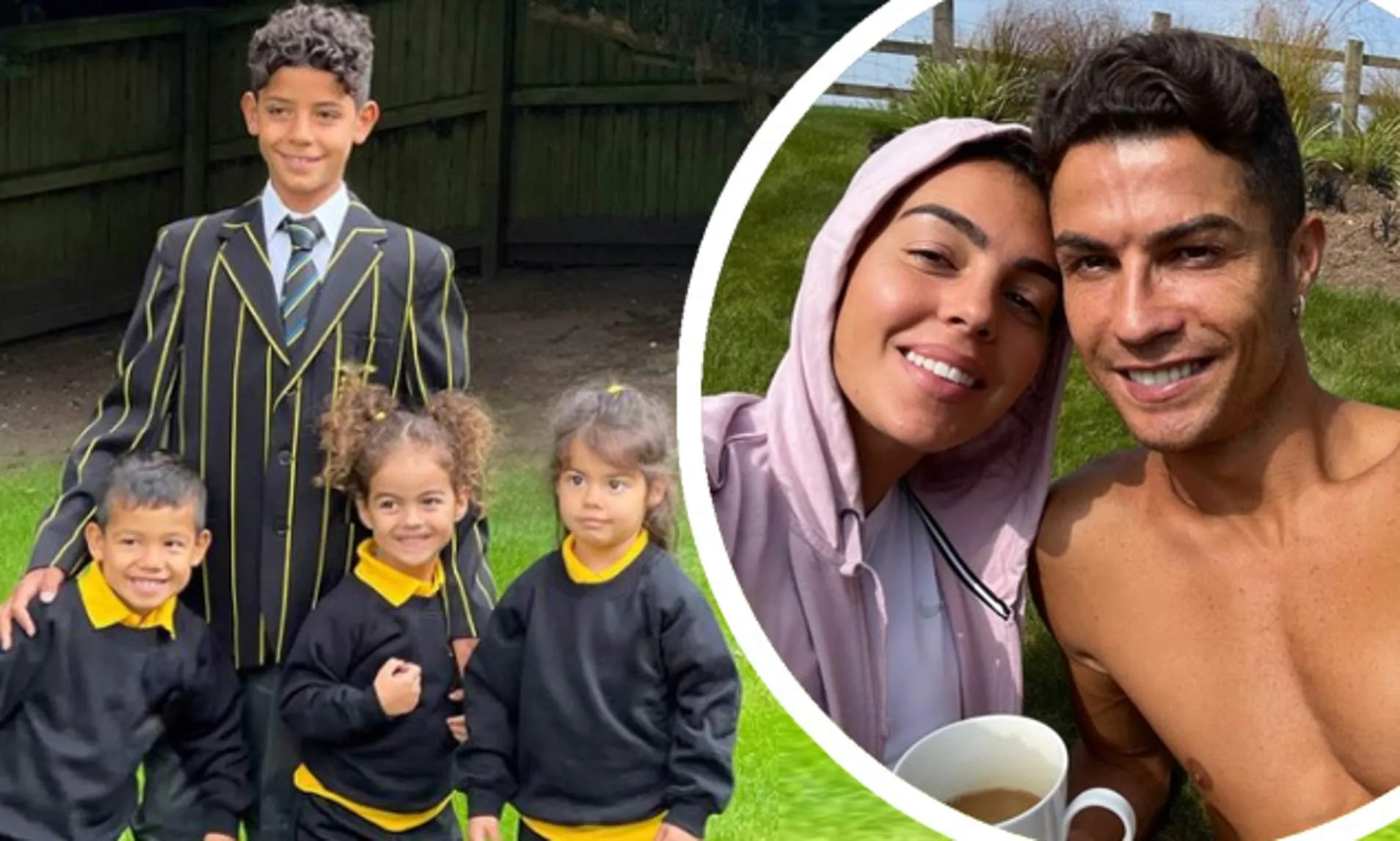 Georgina Rodriguez, Cristiano Ronaldo's girlfriend, shares a photo of the children entering school in Manchester | Daily Mail Online