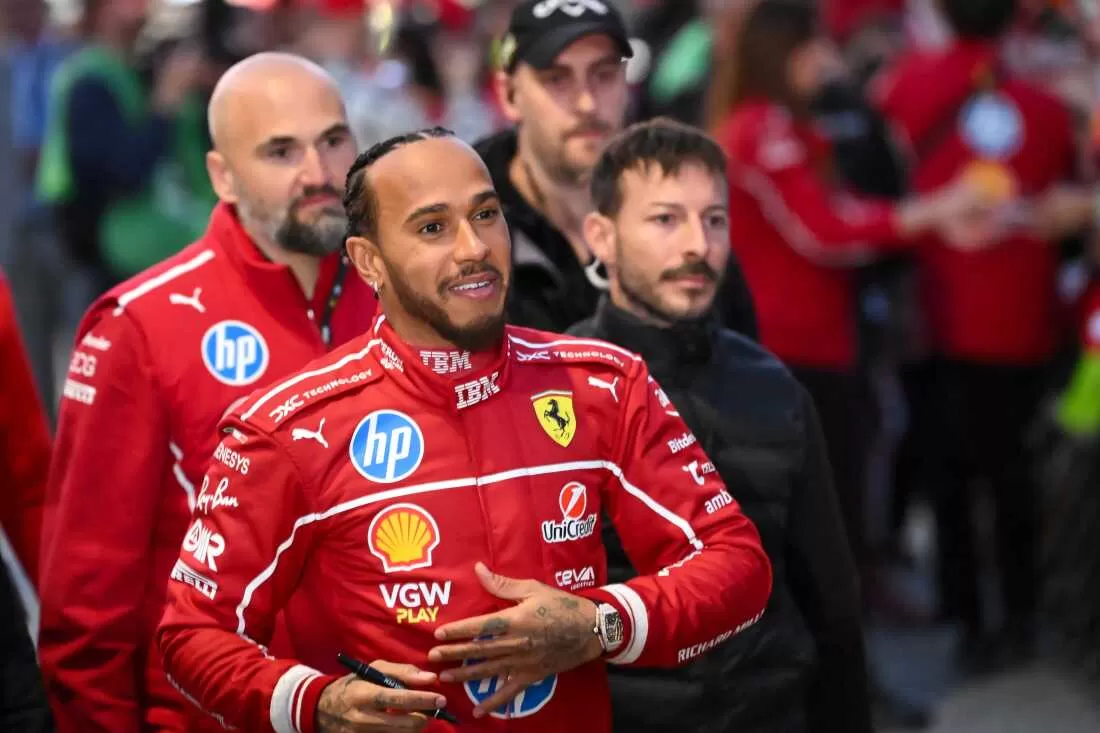 Lewis Hamilton begins the 2025 Formula 1 season with Ferrari : NPR