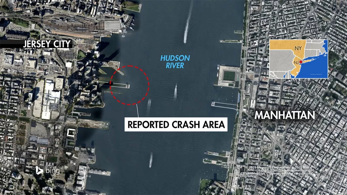 Un mapa de la zona del accidente reportado.