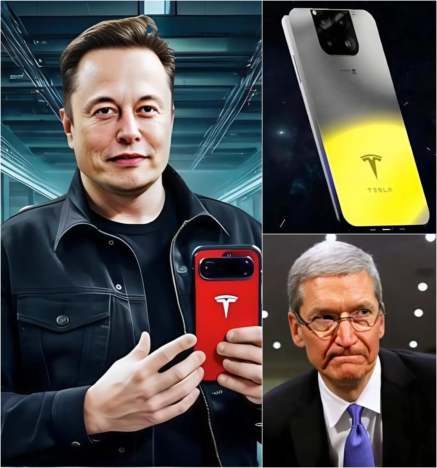 Cover Image for Eilmeldung: Elon Musk überraschte die gesamte Tech-Welt mit der jüngsten Ankündigung des Tesla Pi Phone: „Apple ist jetzt nicht mehr mein Konkurrent“, woraufhin Tim Cook sofort reagierte