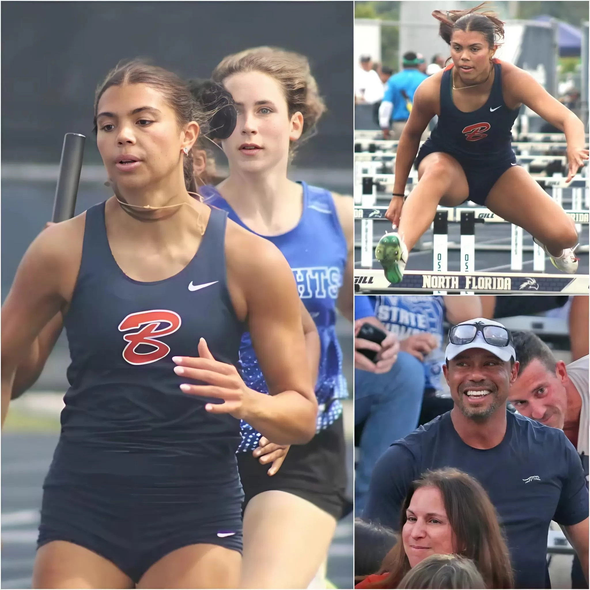 Cover Image for GOOD NEWS 🔥 Congratulations! Sam Woods, daughter of Tiger Woods, helps high school team win state track & field title 😍