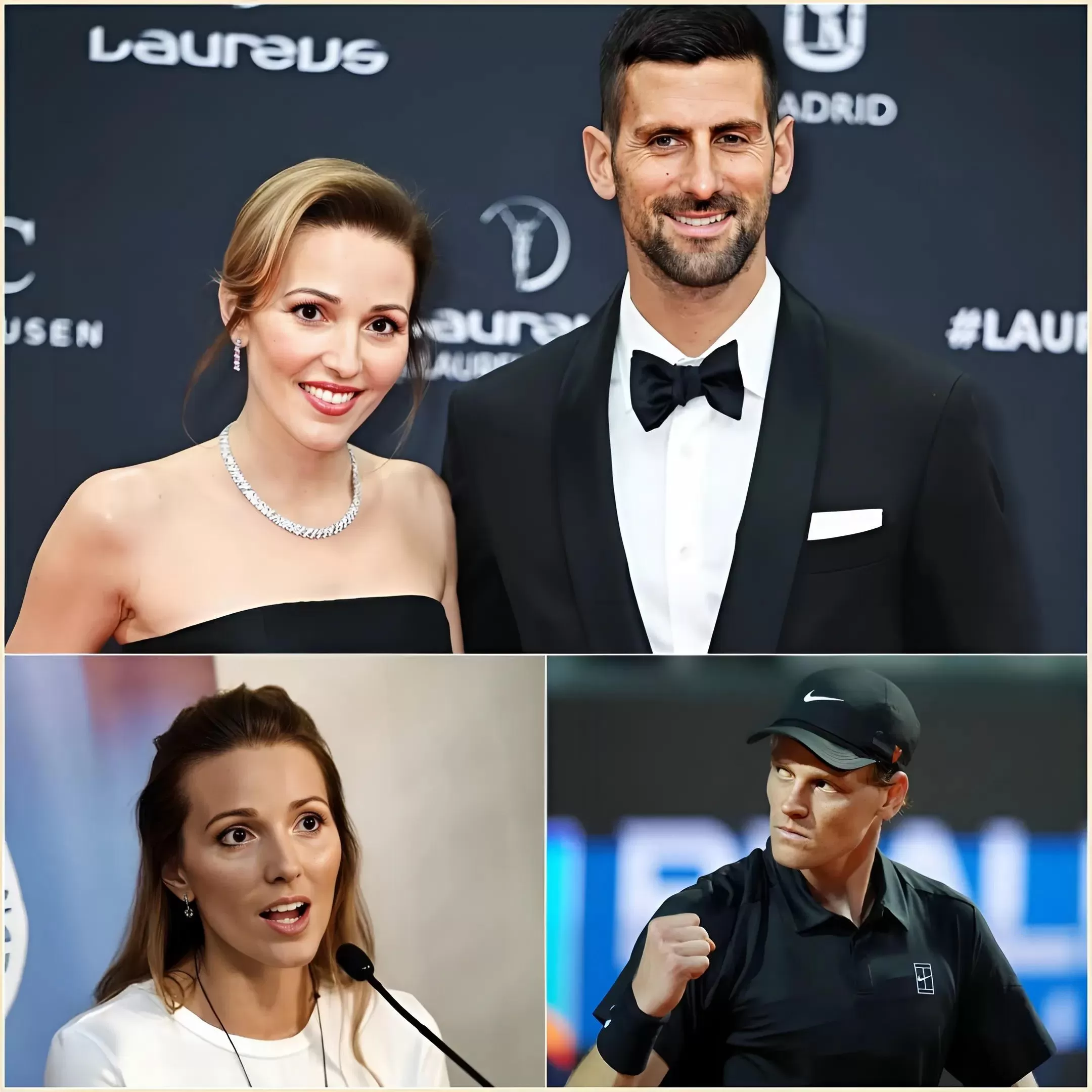 Cover Image for La esposa de Novak Djokovic, Jelena Djokovic, habló sobre lo que espera que haga Jannik Sinner cuando se enfrenten en la semifinal, y lanzó una crítica sarcástica y directa hacia Sinner: “¡Espero que no use dopaje para ganar!”