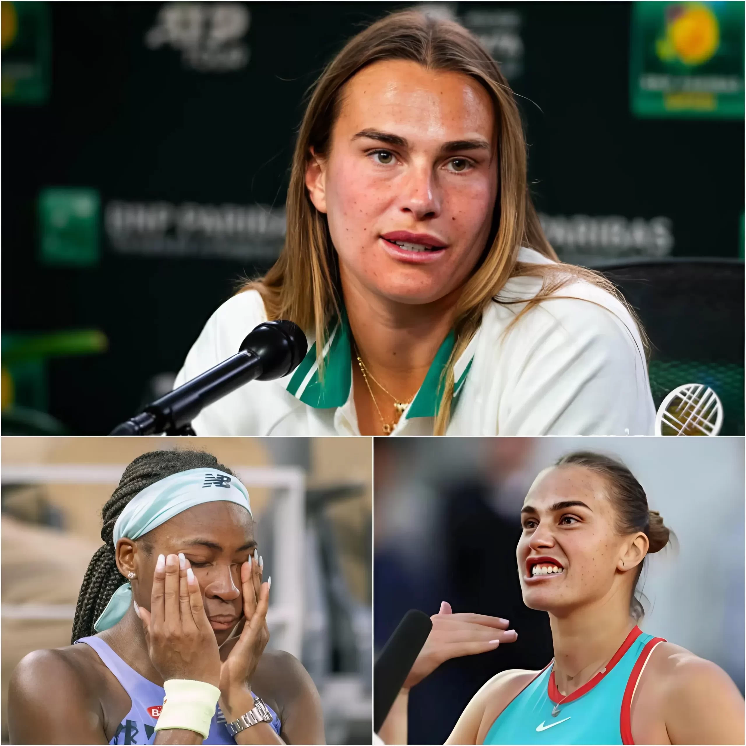 Cover Image for LATEST NEWS: Aryna Sabalenka caused a stir when she claimed Coco Gauff’s victory over Ekaterina Alexandrova at Roland Garros was due to luck and bias from the ATP and umpires, coach Matt Daly responded immediately with just nine words that left the world number 1 star speechless.