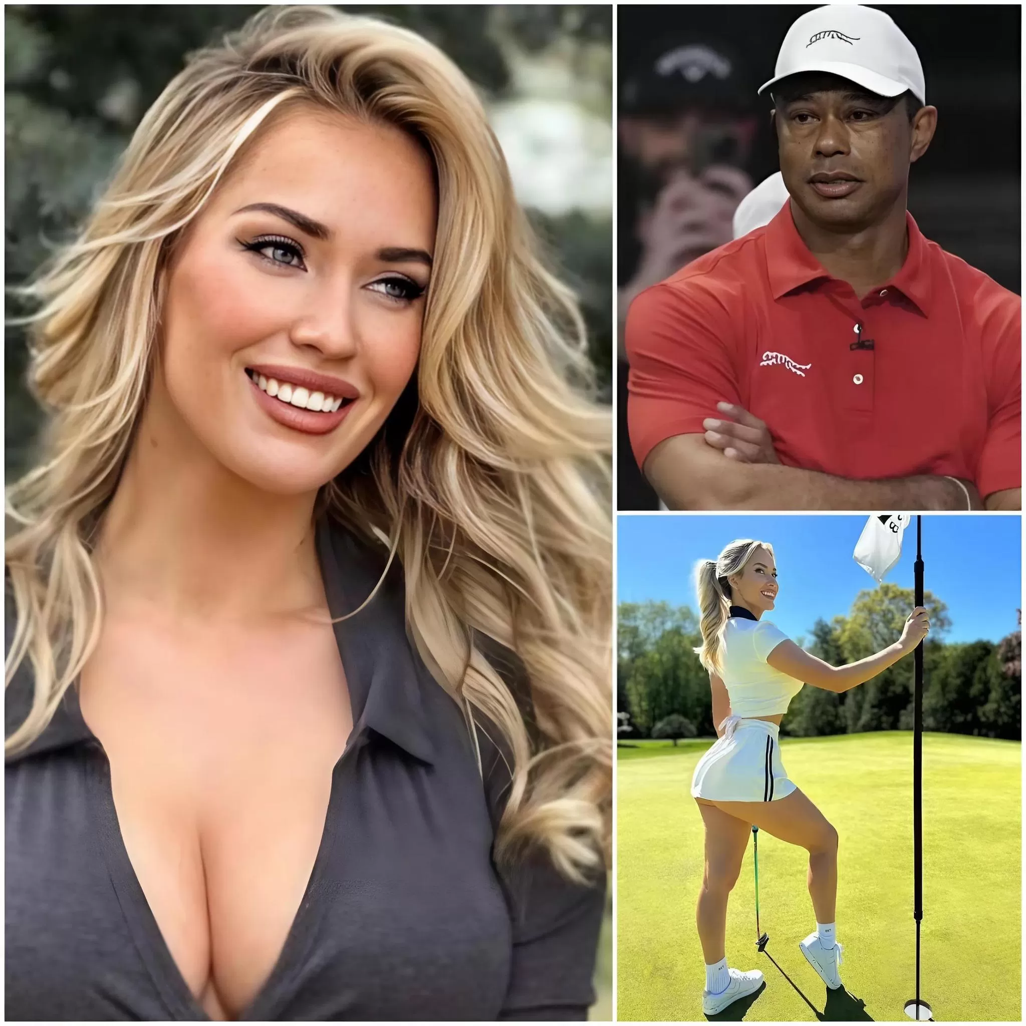 Cover Image for ACCUSED OF BEING TACTLESS: Paige Spiranac said something unexpected about Tiger Woods in a way that made everyone blush and caused a storm online