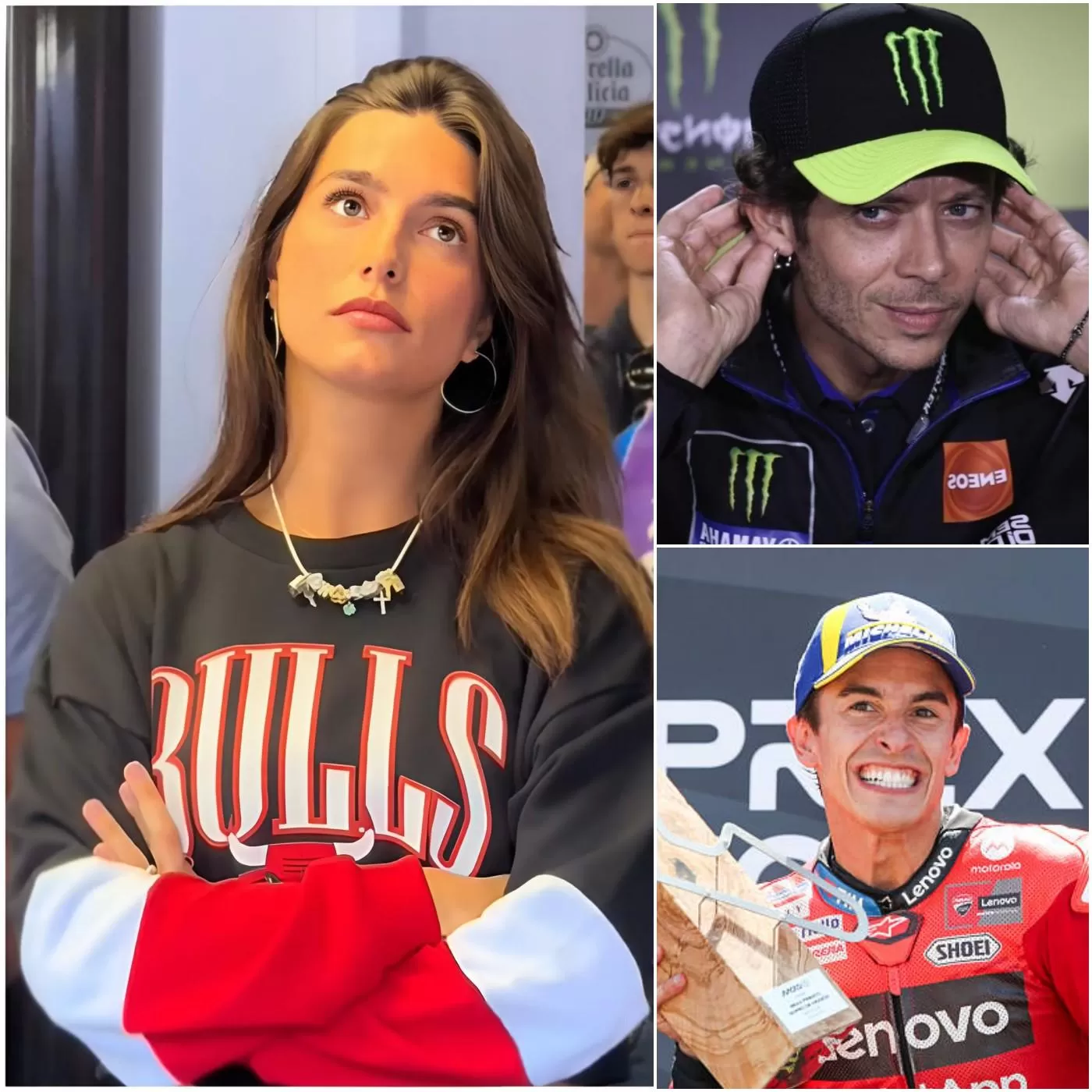 Cover Image for Gemma Pinto ARREMETE contra Valentino Rossi con un comentario brutal: ‘Mientras tú criticas a Marquez, él está ahí fuera intentando ganar!’ – ¡Los fans QUEDAN ESTUPEFACTOS con su comentario audaz