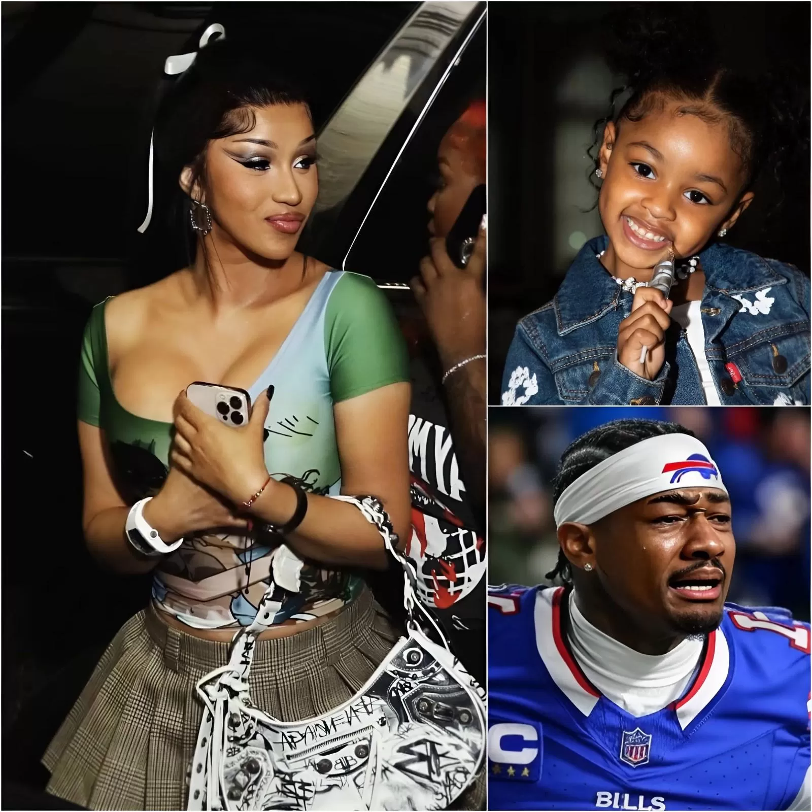 Cover Image for Le message sincère de 7 mots de Cardi B et de ses deux enfants à Stefon Diggs après sa défaite 23-16 en saison régulière de la NFL contre les Buffalo Bills a touché le cœur des fans, et Stefon Diggs a fondu en larmes : « Personne ne m’a jamais traité comme ça. »