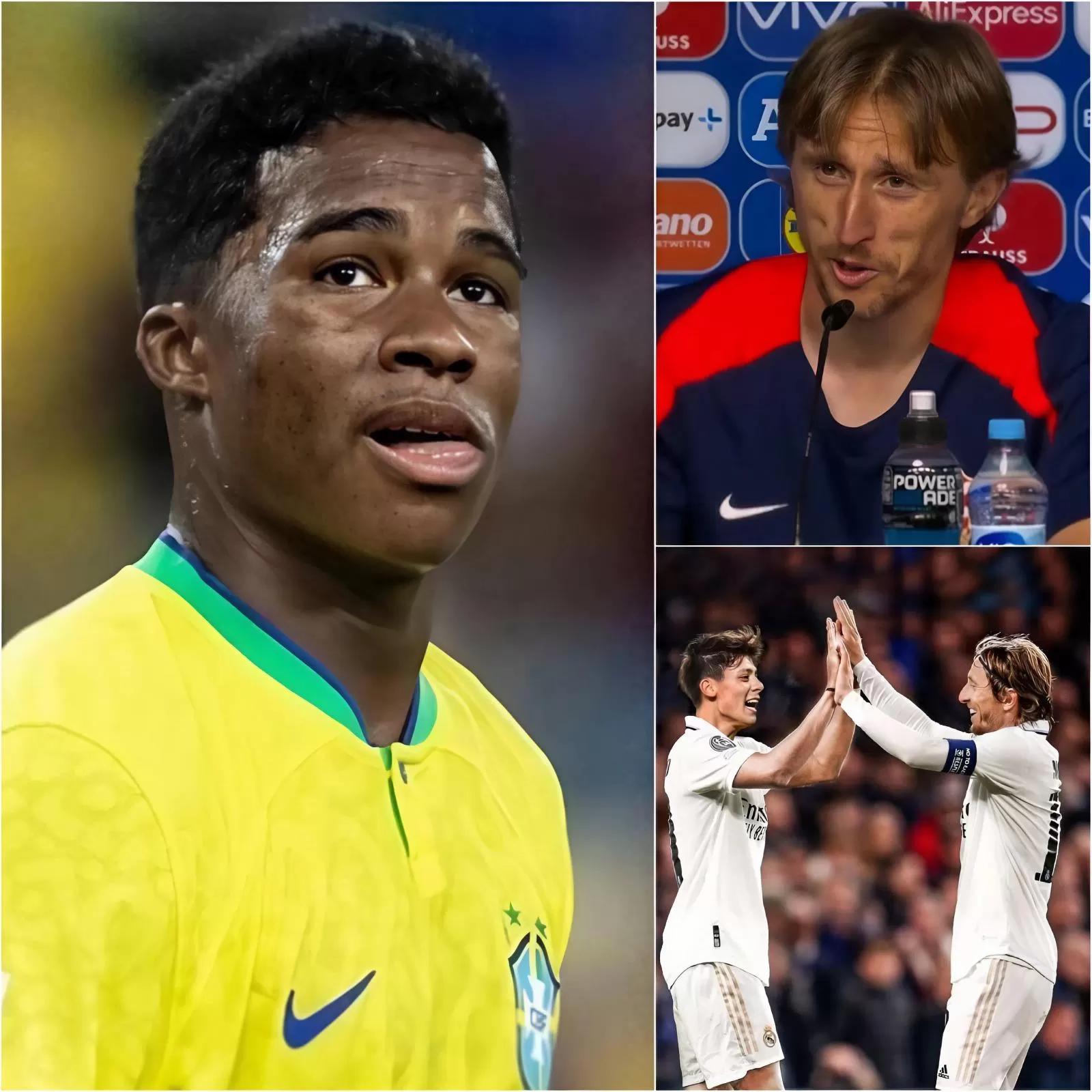 Cover Image for Endrick, İngiliz basınına verdiği röportajda, Xabi Alonso’nun Arda Güler’i sürekli olarak ilk 11’de oynatmasından dolayı mutsuz ve memnun olmadığını belirtti. Bunun hemen ardından, kaptan Luka Modrić, Endrick’i savunarak, Brezilyalı genç forveti susturan bir yanıt verdi.
