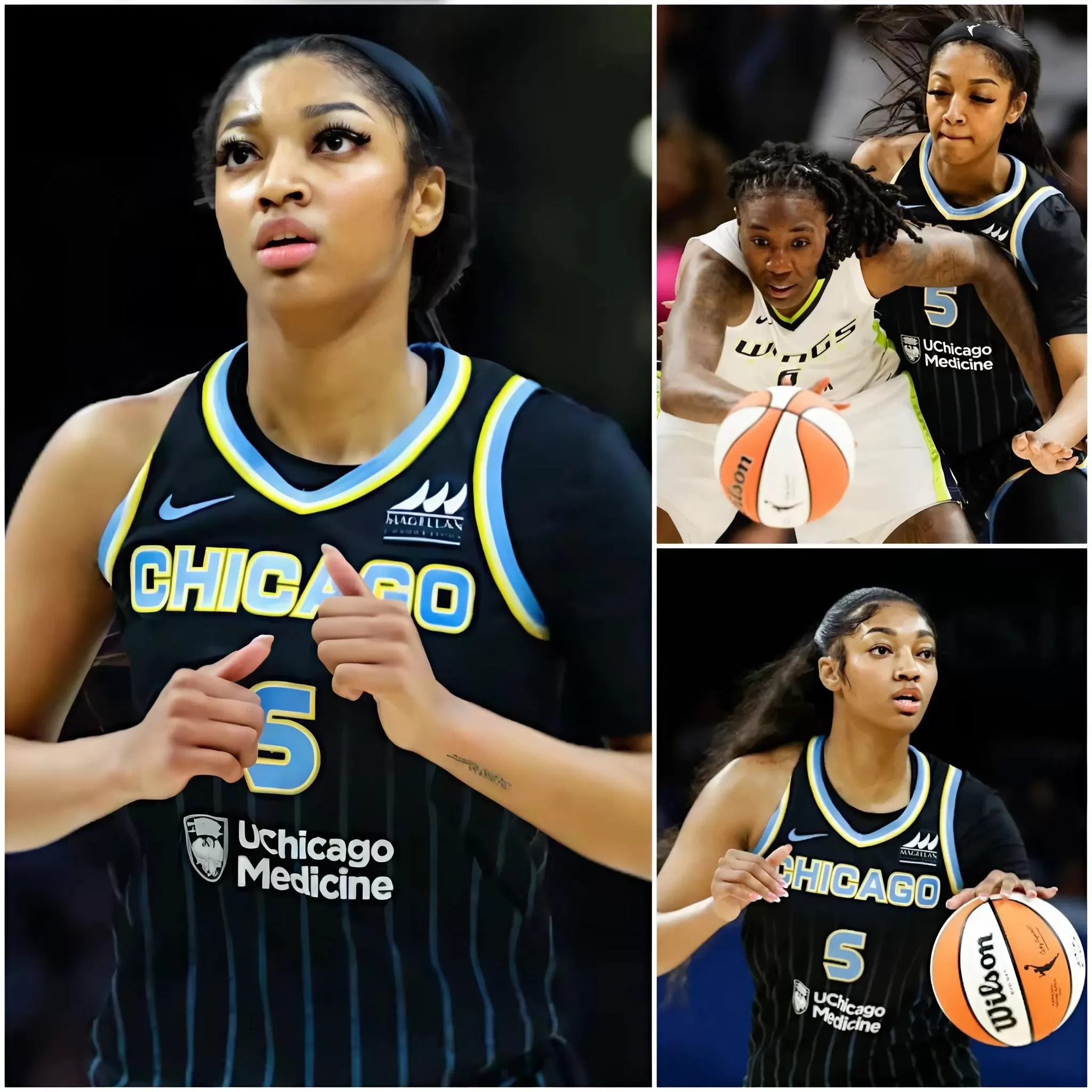 Cover Image for Vidéo : Chicago Sky obtient sa première victoire ! Angel Reese entre dans l’histoire de la WNBA lors de la première victoire de Chicago Sky. Ce que j’aime voir maintenant chez Angel, c’est que lorsqu’elle ne peut pas marquer, elle réalise des passes décisives en plus des points et des rebonds.