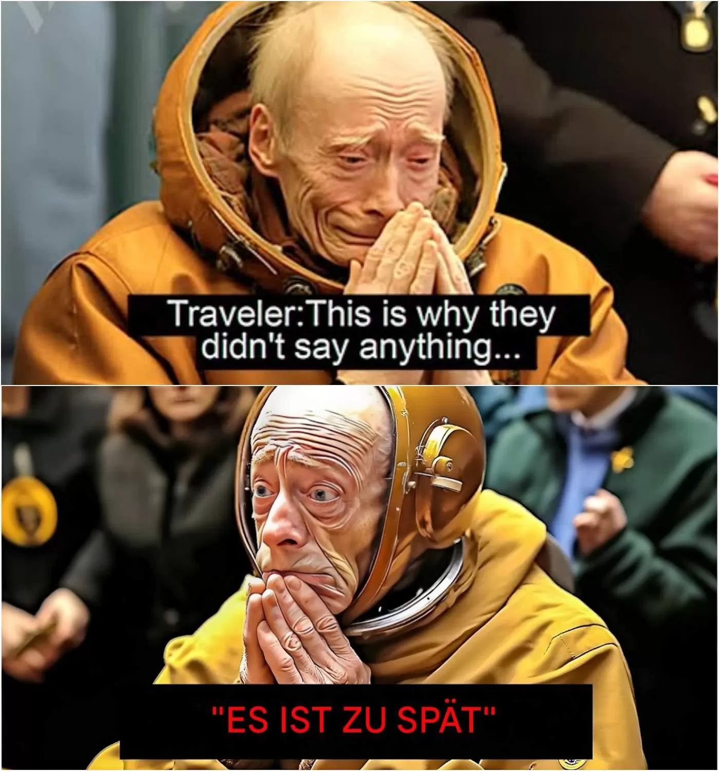 Cover Image for 7 MINUTES AGO: A mysterious man declared, “I am a time traveler from the year 2345. I’m truly sorry for what’s about to happen.”