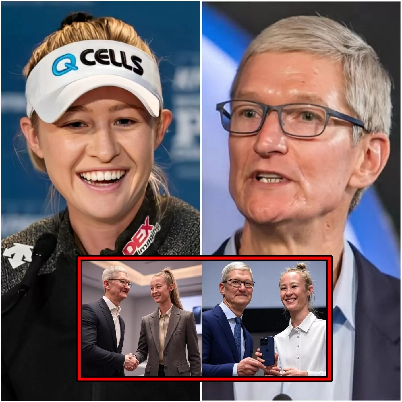 Cover Image for BREAKING NEWS🔴 Apple billionaire Tim Cook reportedly offered a $245 million contract to golf star Nelly Korda—on the condition that the golf player publicly participates in an advertising campaign to promote the features and new iPhone line from Apple, and uses and endorses the new device throughout her Amundi Evian Championship. In response, Nelly Korda sent a single sentence regarding the offer… that left the entire sports world speechless.