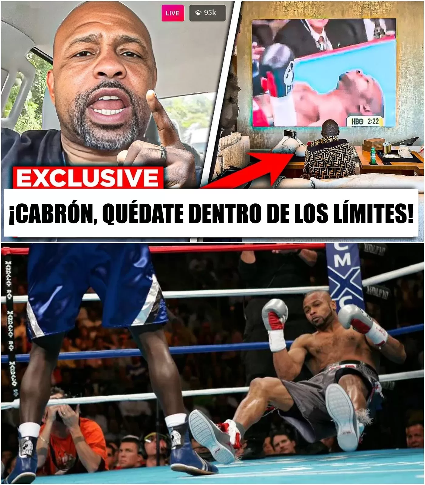 Cover Image for Roy Jones revisa a Floyd Mayweather por trollear su derrota por KO contra Tarver