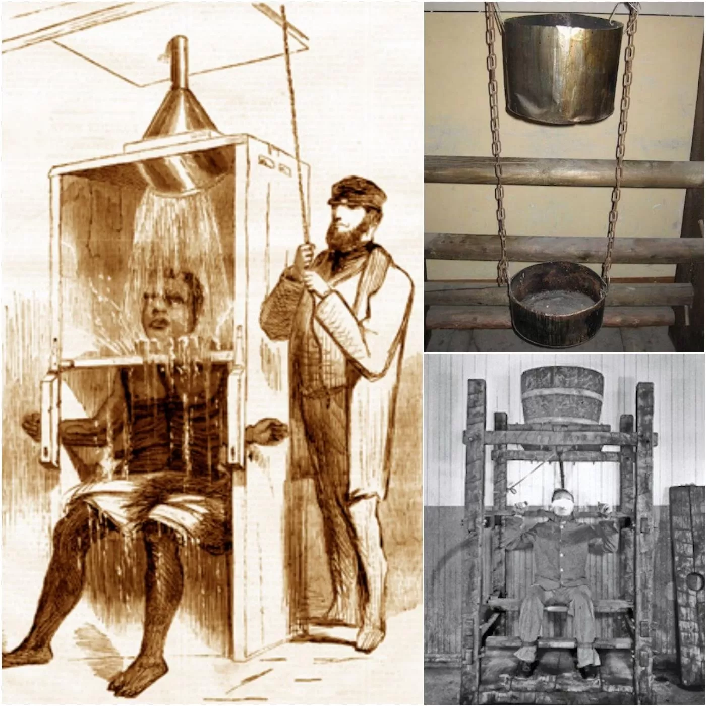 Cover Image for La tortura china con agua era principalmente psicológica, diseñada para volver loca a la víctima. La ataban y le goteaba agua lentamente sobre la frente, hasta que finalmente la volvían loca.