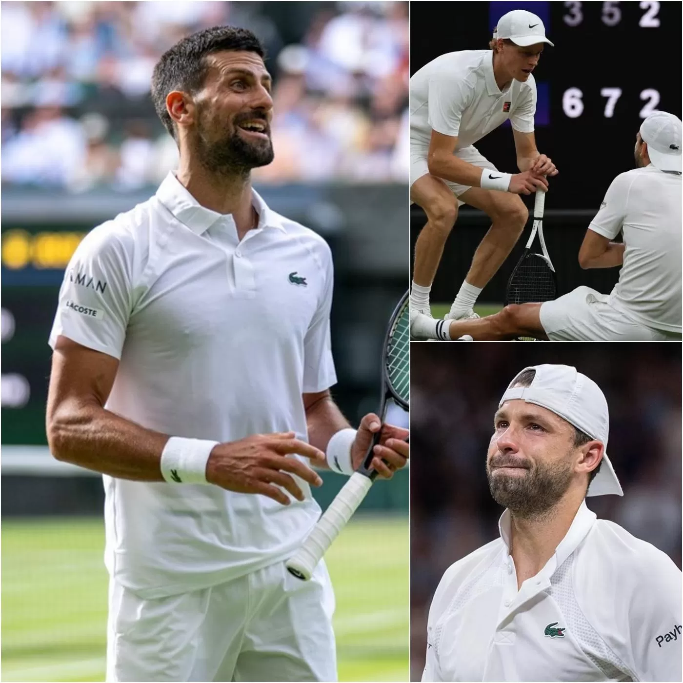 Cover Image for Novak Djokovic hizo una declaración audaz sobre Jannik Sinner antes de su choque de semifinales de Wimbledon: “Solo porque ayudaste a Grigor Dimitrov a pesar del riesgo no significa que seré indulgente contigo”. Poco después, Dimitrov intervino para defender a Sinner con una simple frase de 15 palabras que dejó a los fanáticos y a Djokovic sin palabras.