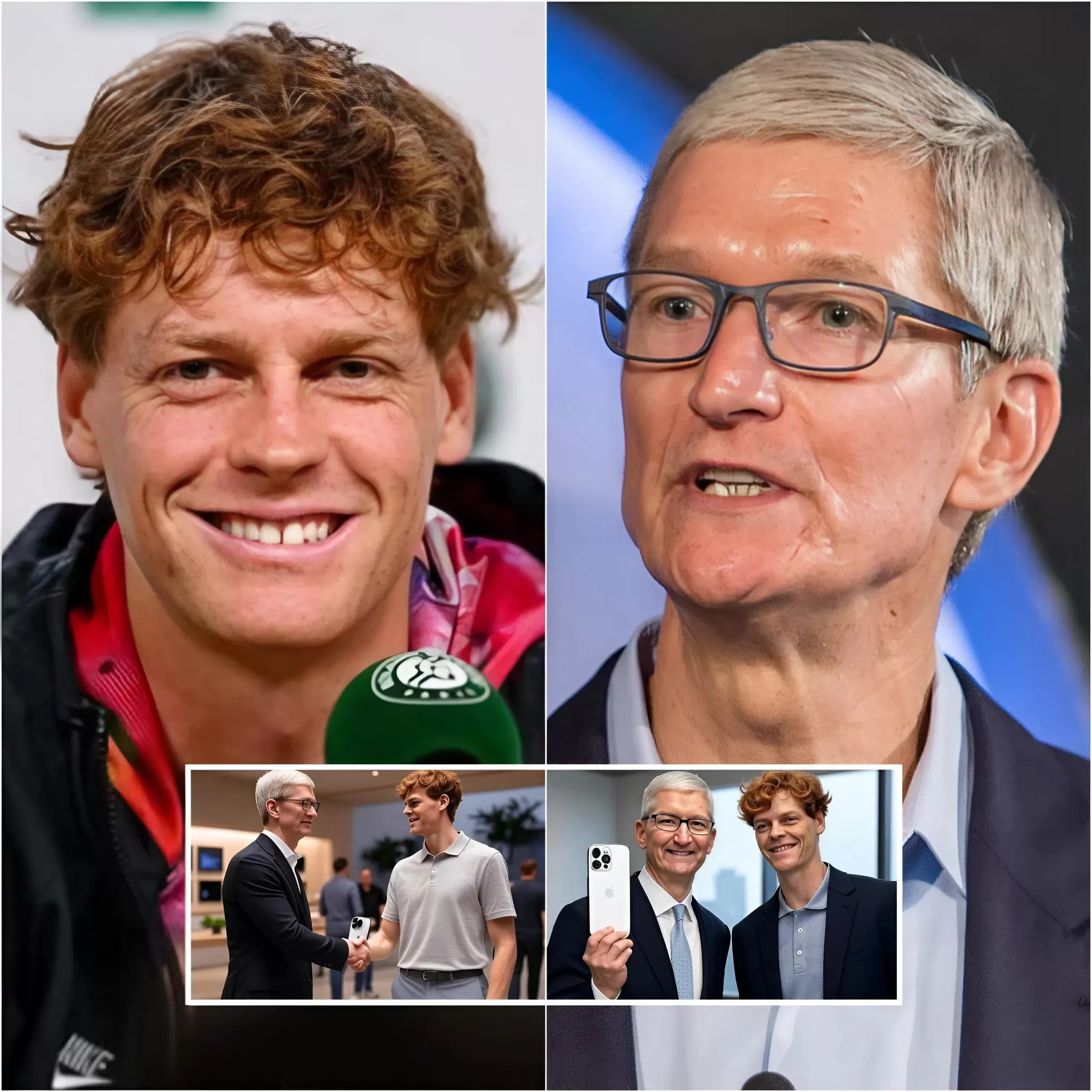 Cover Image for HOT NEWS : Apple billionaire Tim Cook reportedly offered a $245 million contract to tennis star Jannik Sinner—on the condition that the tennis player publicly participates in an advertising campaign to promote the features and new iPhone line from Apple, and uses and endorses the new device throughout his Wimbledon campaign. In response, Jannik Sinner sent a single sentence regarding the offer… that left the entire sports world speechless.