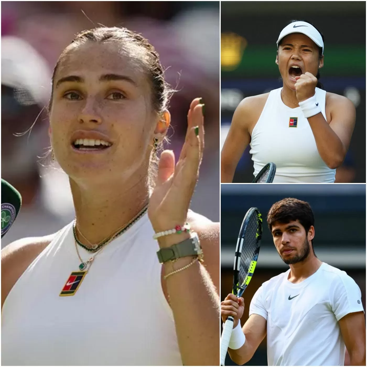 Cover Image for 5 MINUTES AGO: Aryna Sabalenka receives a severe punishment for “disrupting” the press conference ahead of Wimbledon 2025 with world number one Carlos Alcaraz and Emma Raducanu. Wimbledon’s CEO said, “We cannot tolerate such behavior here” after filing a formal complaint. And Aryna’s next move left the entire audience speechless.