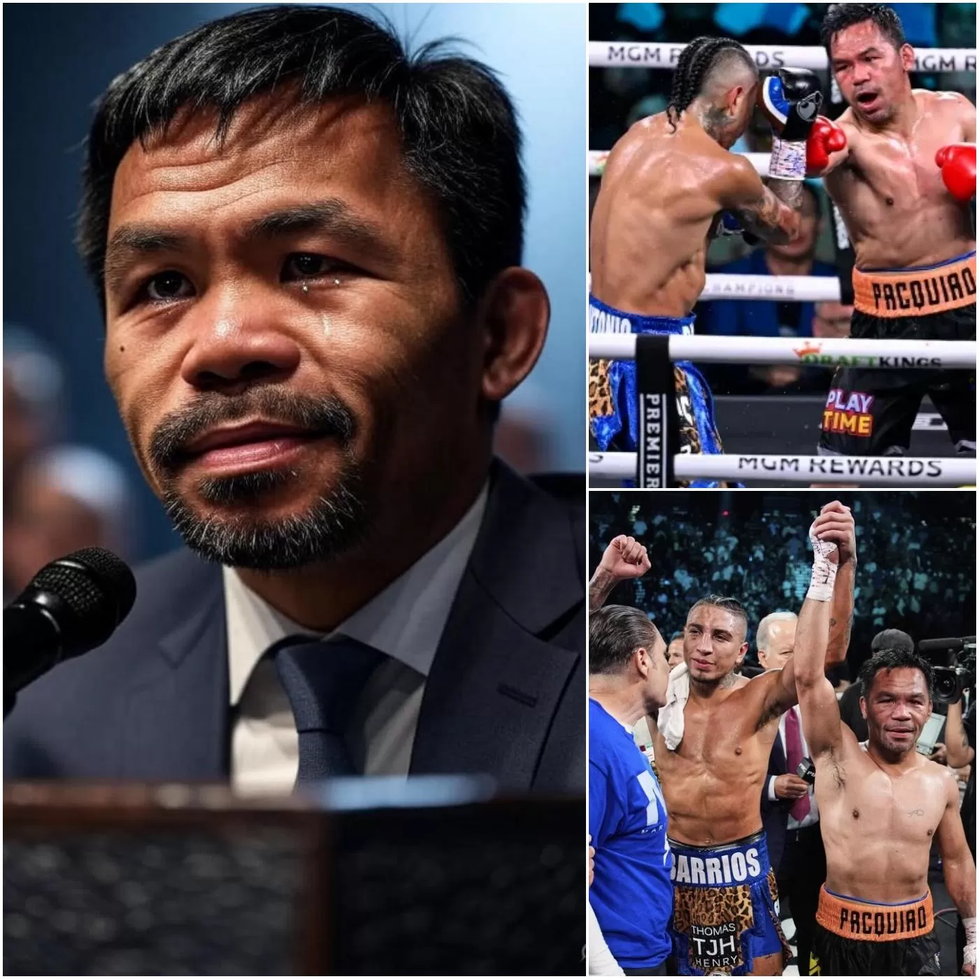 Cover Image for ¡IMPACTANTE! Manny Pacquiao suelta una bomba: “Estos estadounidenses intentan obligarme a perder”.