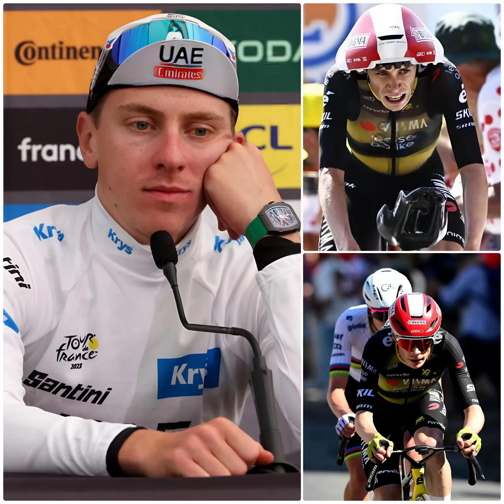 Cover Image for 🔥”NON SI CHIAMANO SQUADRA” Tadej Pogačar ACCUSA FORTEMENTE il Team Visma: “Non posso credere che abbiano sacrificato Jonas Vingegaard facendo così…