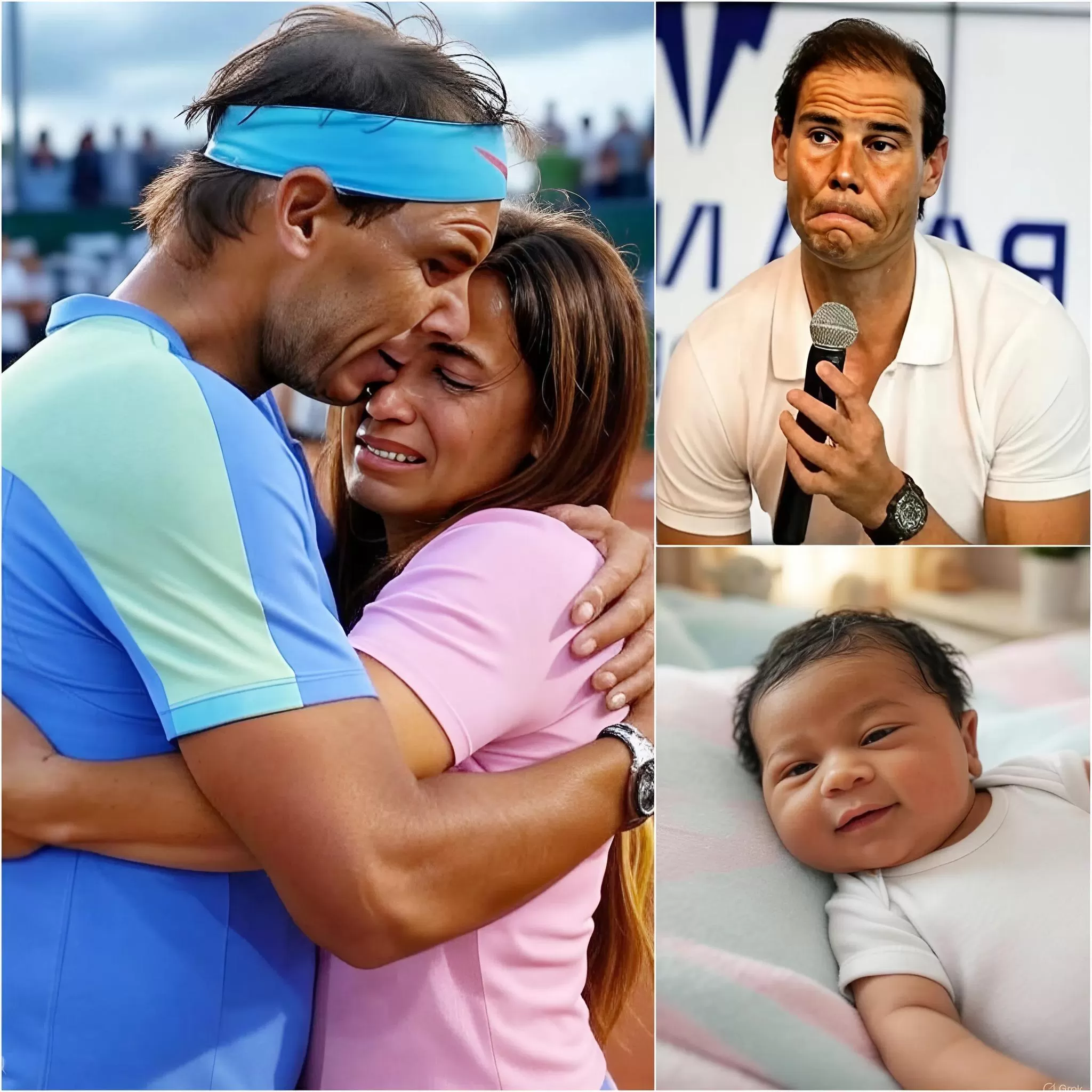Cover Image for MAUVAISE NOUVELLE : La légende du tennis Rafael Nadal a surpris ses fans en annonçant qu’il organiserait avec sa femme une cérémonie pour accueillir leur nouveau-né, initialement prévue pour la fin de l’année. Rafael Nadal a révélé la raison, ce qui a profondément attristé tout le monde. Voir les détails ci-dessous 👇