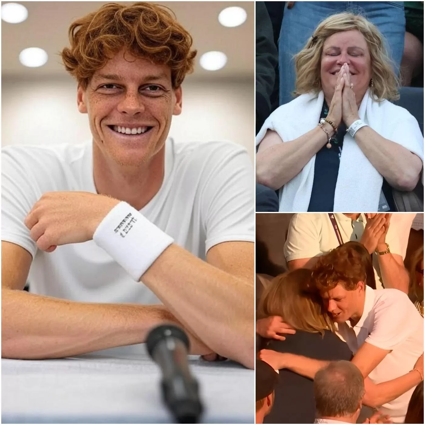 Cover Image for Pochi giorni prima degli US OPEN 2025, Jannik Sinner ha svelato in silenzio un gesto semplice ma potente da parte di sua madre: una fascia fatta a maglia a mano, realizzata per sollevargli il morale mentre si prepara ad affrontare uno dei momenti più carichi di pressione della sua carriera. Ancora con il peso del recente trionfo a Wimbledon sulle spalle, Sinner si è presentato davanti alle telecamere, ha sollevato la fascia e ha pronunciato 14 parole indimenticabili che hanno scosso il mondo del tennis: “Ecco cosa significa essere italiani.”
