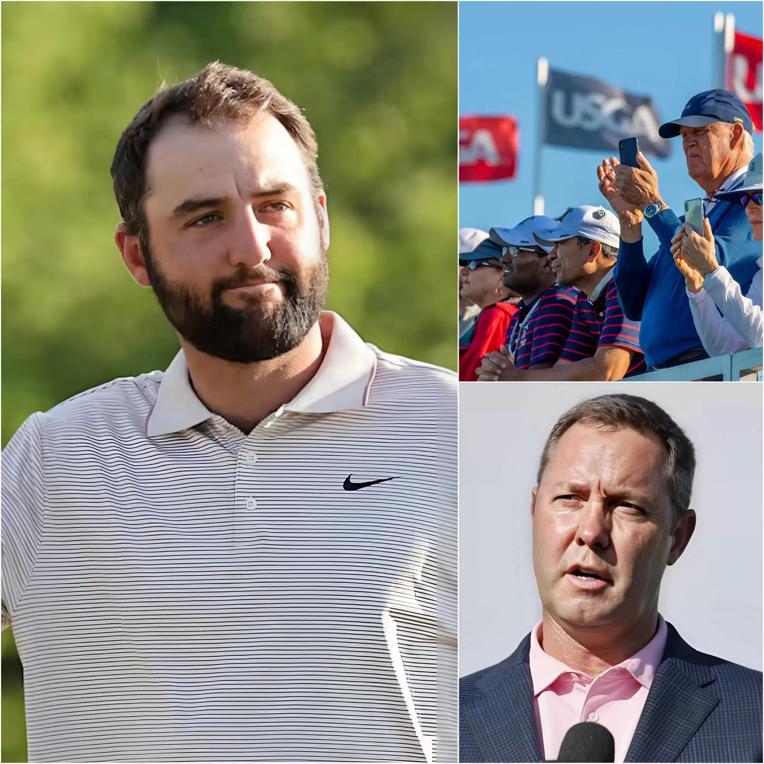 Cover Image for 🛑GOLF WORLD EXPLODES: The USGA held an emergency press conference to formally apologize and acknowledge Scottie Scheffler’s win after a controversial investigation. Just minutes later, Scheffler responded with exactly 13 words, shocking the entire golf world and causing social media to explode!