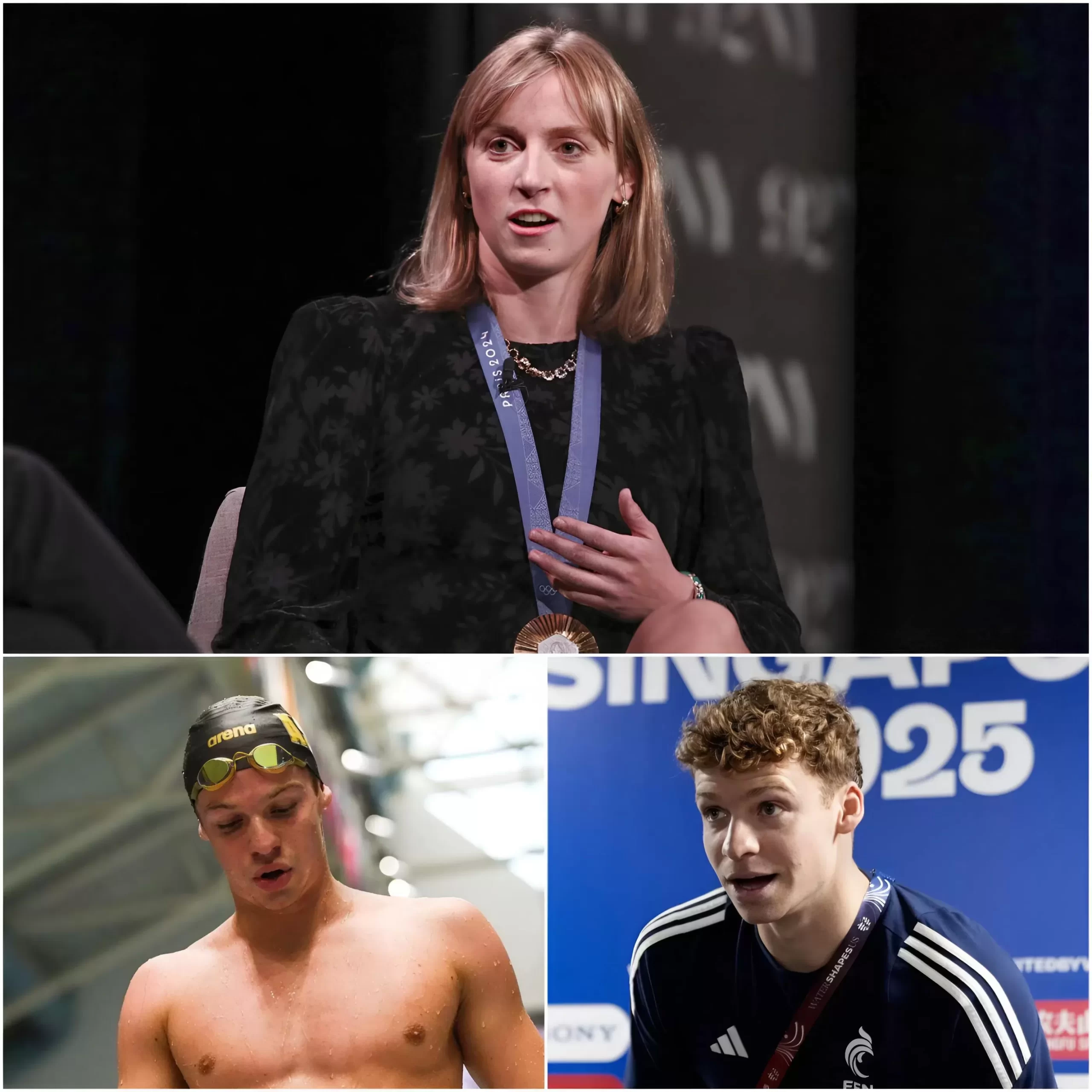 Cover Image for “🔴🔥HOT NEWS: Léon Marchand shocked the media when he called Katie Ledecky a “”stupid American”” to provoke and humiliate her after the 2025 World Aquatics Championships. However, shortly after, Marchand was left speechless by the 15 sharp words of Katie Ledecky, sparking a round of applause from the audience for the showdown between the two famous stars. “”Americans are all wonderful people.”” READ THE FULL STORY IN THE COMMENTS BELOW 👇👇👇”