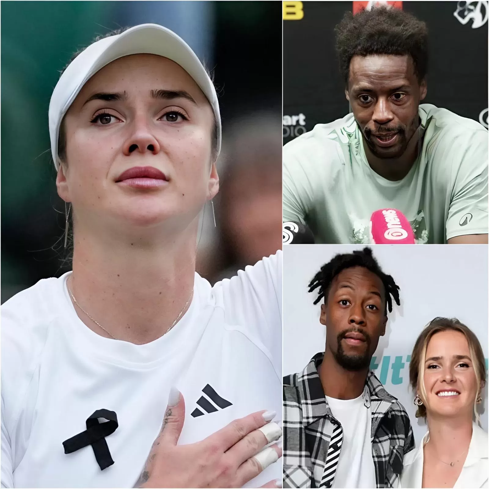 Cover Image for “I Can’t Take It Anymore” – Elina Svitolina breaks down in tears, accuses those who threatened her after loss to Naomi Osaka. She revealed hostile messages, including death threats and racial abuse directed at her and her husband. Gaël Monfils immediately vows legal action and Investigation into those responsible for treating his wife so cruelly: “Stop before I become the villain.”