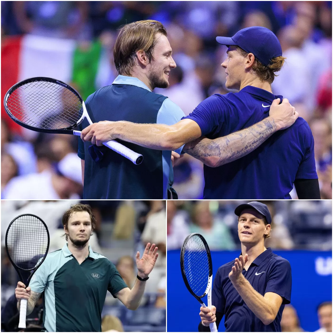 Cover Image for 🙄🕶NOTIZIA CALDA: Bublik ha scioccato l’intero mondo del tennis definendo Sinner “intelligenza artificiale” (AI), a causa della sua forma impeccabile e praticamente invincibile. Ha ammesso di non avere alcuna possibilità, scherzando addirittura dicendo che “era lì solo per servire a Sinner per allenarsi.” Ma il colpo di scena non si è fermato lì, dopo la partita, Bublik ha inviato un messaggio pieno di significato a Sinner, suscitando curiosità tra gli appassionati di tennis. Pochi minuti dopo, Jannik Sinner ha risposto in modo sorprendente, attirando su di sé tutti gli sguardi.