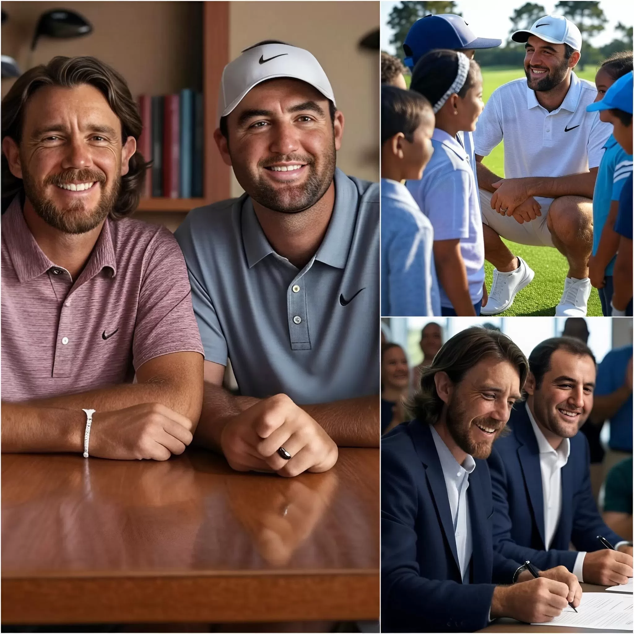 Cover Image for Just after the conclusion of the Tour Championship, Tommy Fleetwood and Scottie Scheffler officially announced the launch of the GOLF Scholarship Fund for Orphans and Children with Special Needs, with the mission of ensuring children have access to sports and education. The fund will provide comprehensive support, from free playing equipment to professional training programs and scholarship packages, to help nurture talent, ignite passion for golf, and open the door to hope and a better future for many less fortunate lives. Fans applauded the noble act of 2 top golfers in the world 👇