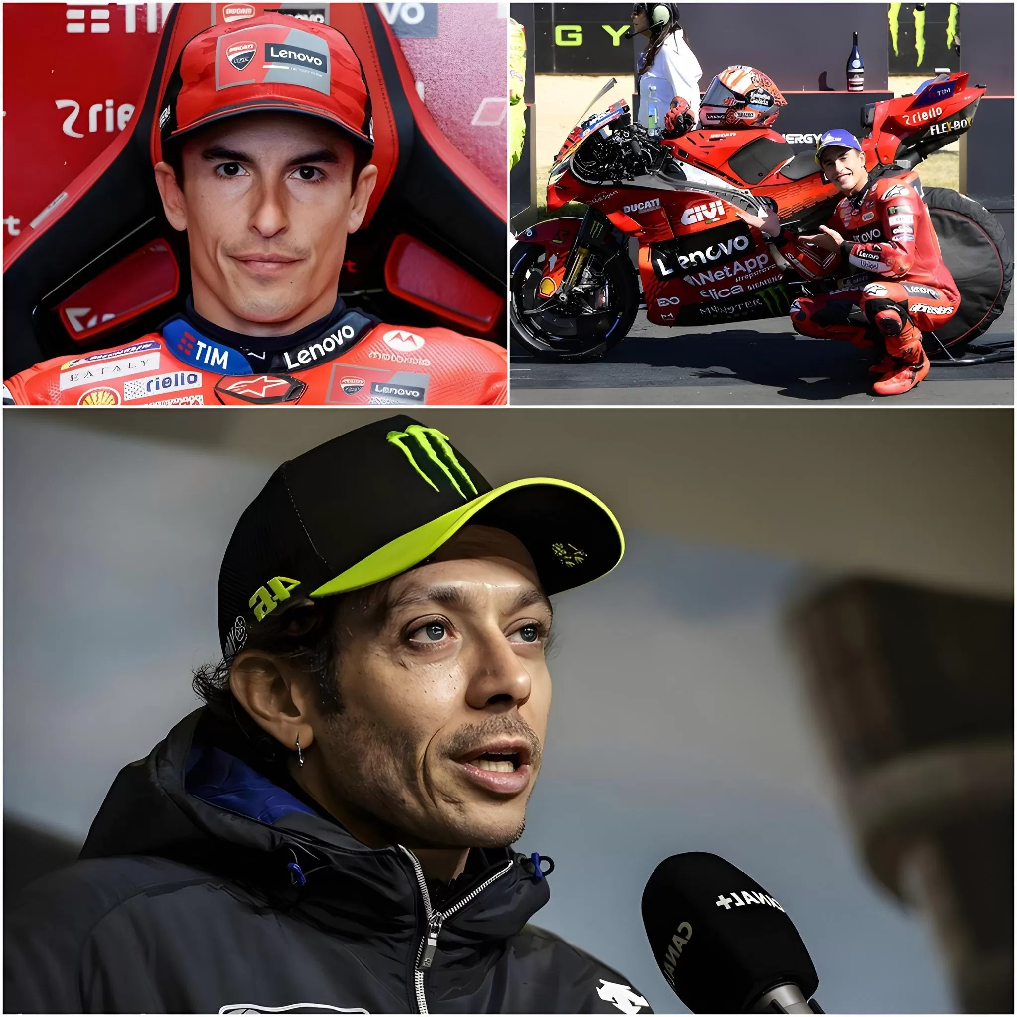 Cover Image for « IL NE PEUT PAS GAGNER POUR TOUJOURS » – Valentino Rossi DEMANDE aux organisateurs du GP de Barcelone d’ENQUÊTER DE FAÇON APPROFONDIE sur la Ducati Desmosedici GP25 de Marc Márquez avant la course, soupçonnant une TRICHERIE DU MOTEUR sur la moto de Márquez.