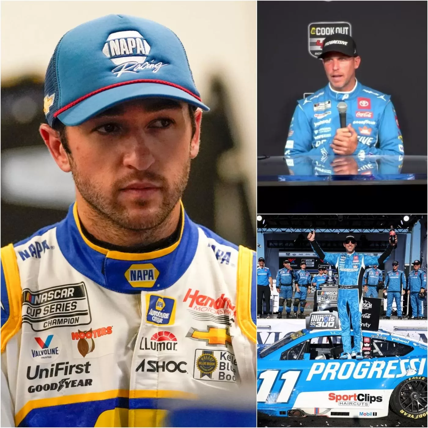 Cover Image for CONFIRMED: Chase Elliott presents new evidence alleging Denny Hamlin cheated to gain winning advantage at Sonoma. NASCAR OFFICIALLY steps in…