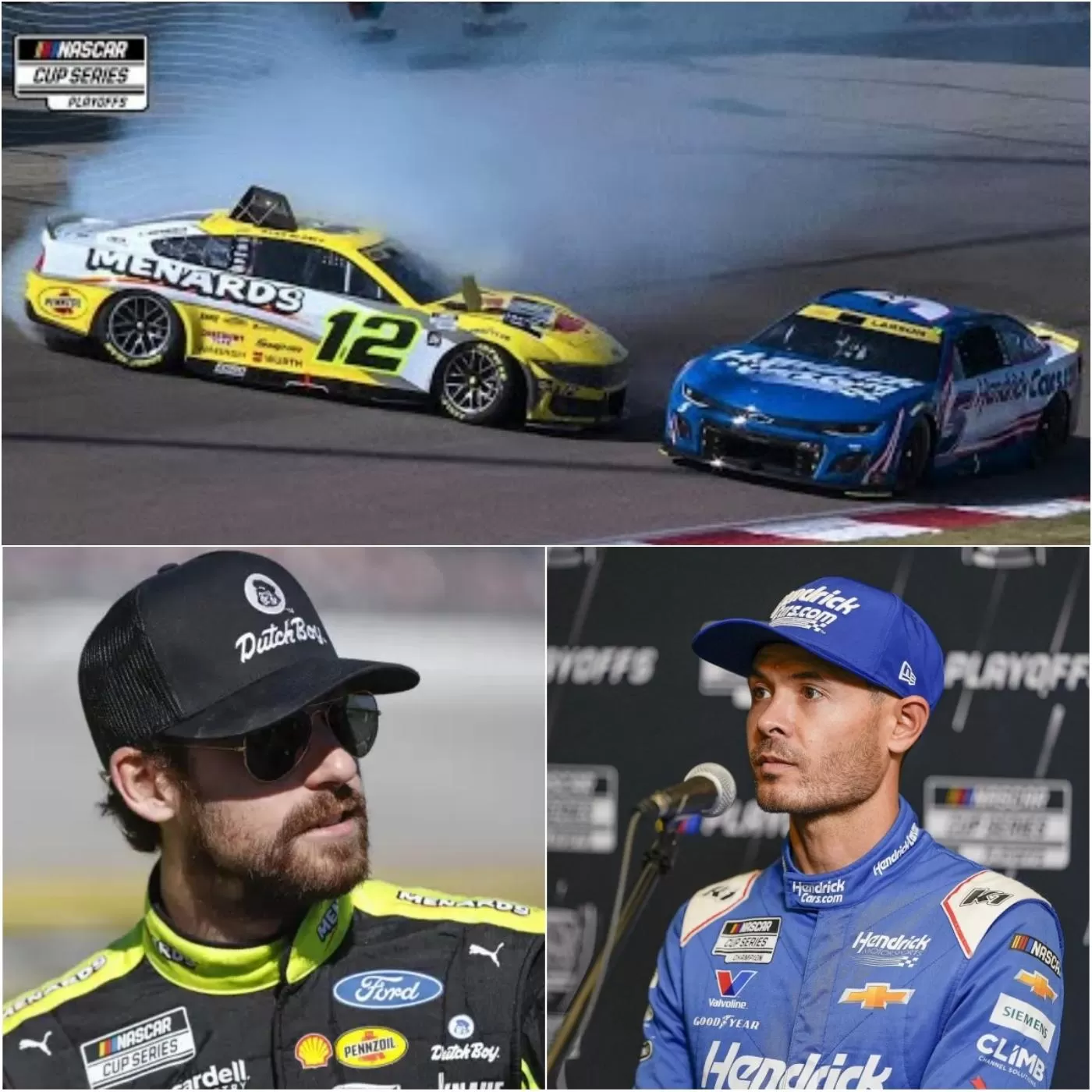 Cover Image for NASCAR Drama at Gateway: Blaney vs. Larson Collision Sparks Controversy