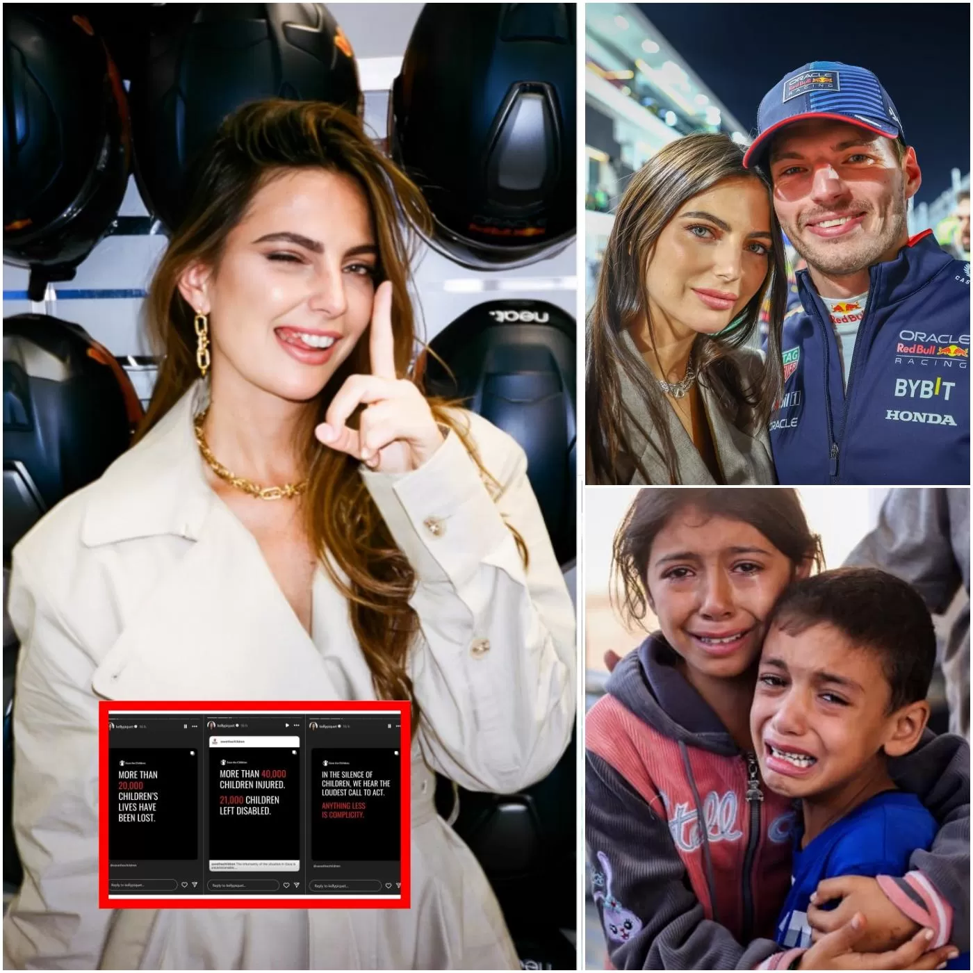 Cover Image for Ze is niet alleen de vriendin van de Formule 1-kampioen, Kelly Piquet verraste ook de wereld door meer dan 500 duizend euro uit te geven en op te roepen tot dringende actie voor Gaza, waarbij ze de situatie als “genocide” bestempelde.