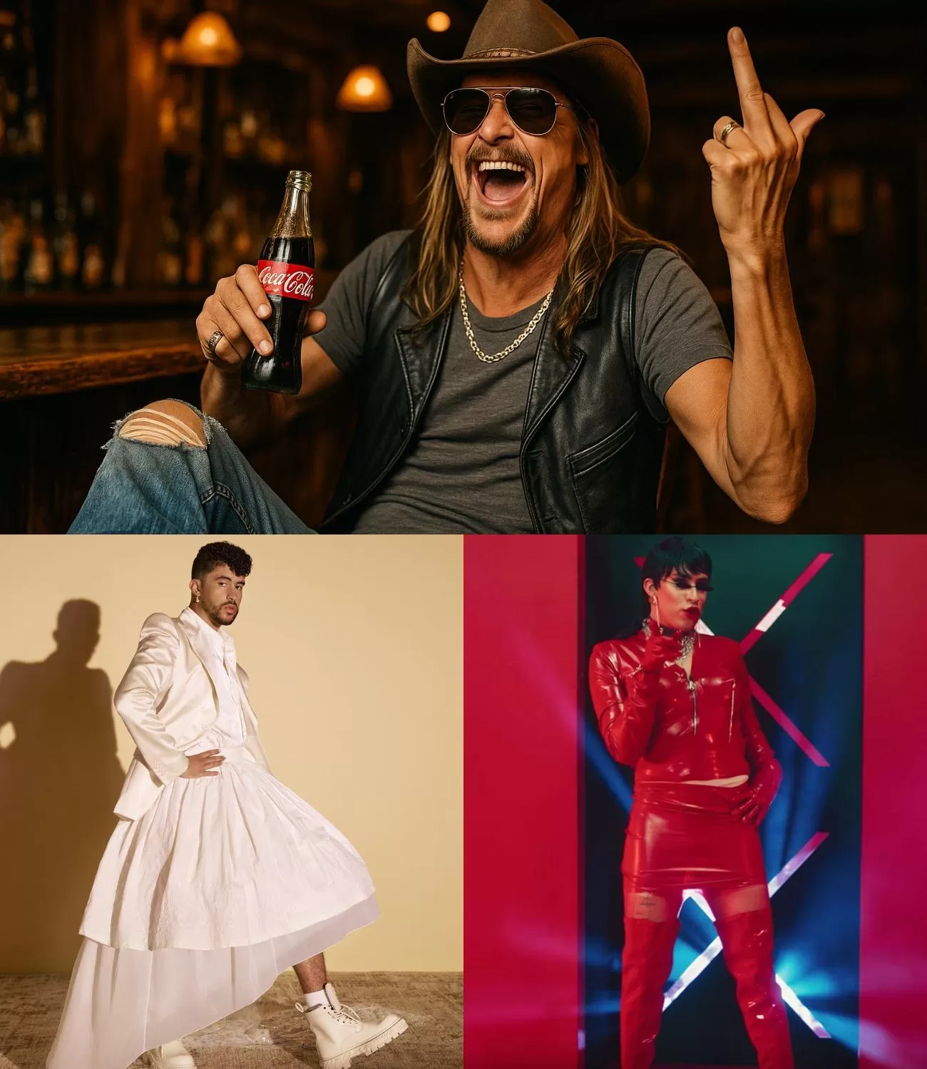 Cover Image for Shortly after Coca-Cola’s CEO announced that he would end his sponsorship of the Super Bowl if the league didn’t drop Bad Bunny, social media exploded once again — this time over Kid Rock.