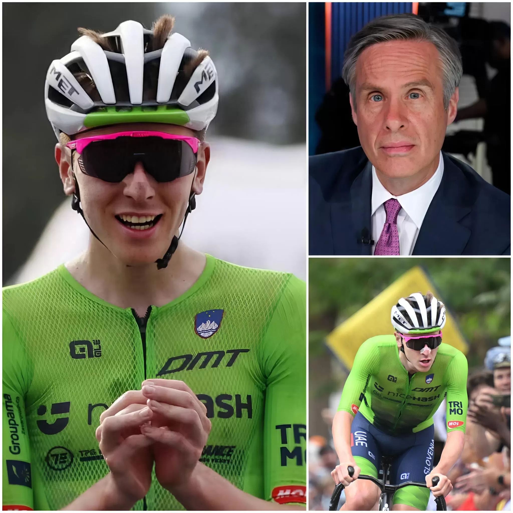 Cover Image for LATEST NEWS AT 2025 European Road Championships🔴ABC News presenter suspended after Tadej Pogačar reveals his private comments